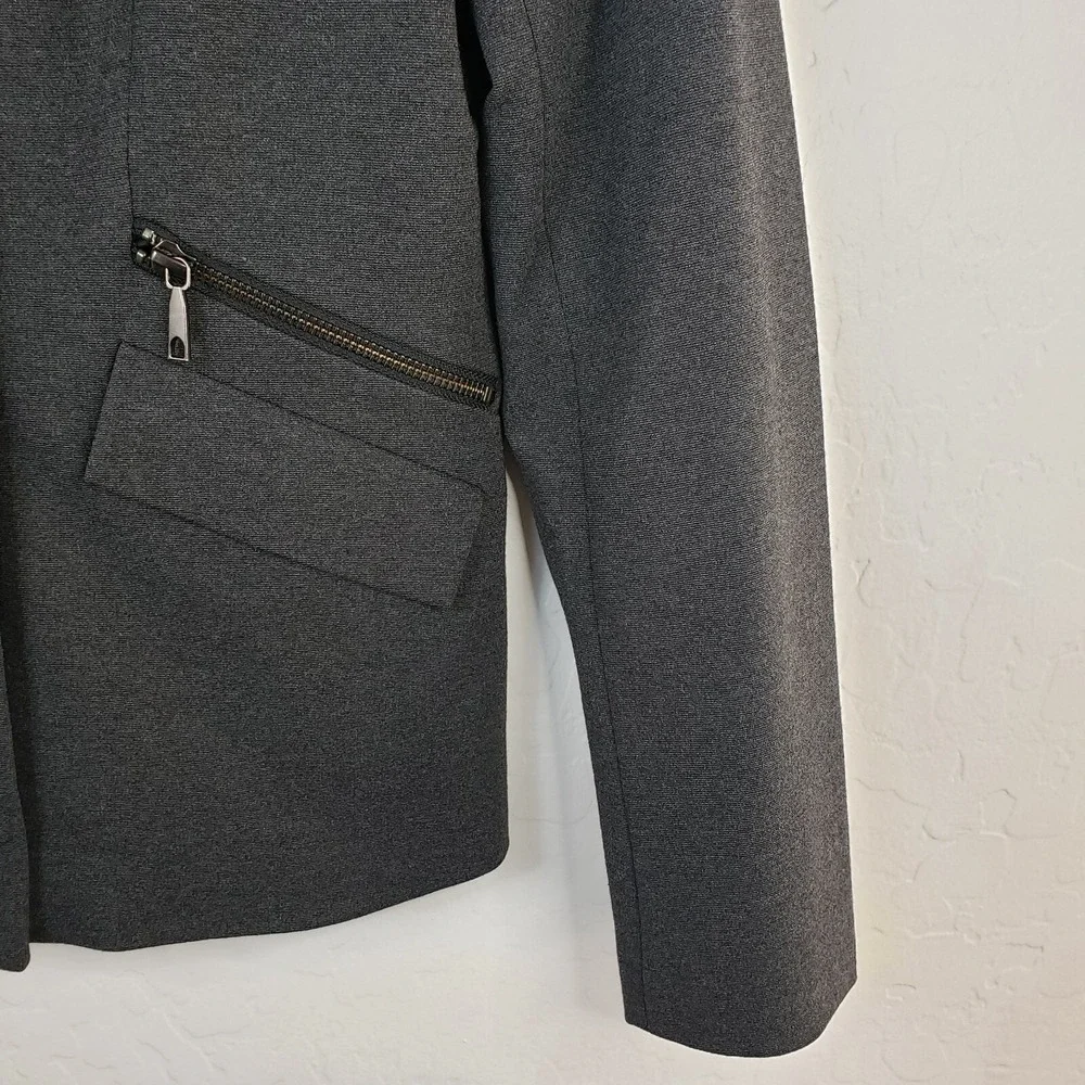 Lafayette 148 Blazer Women's‎ Size 2 Gray Long Sleeve Button Stretch Suit Jacket